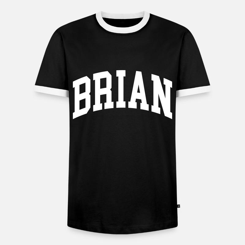 Brian - Männer Kontrast-T-Shirt - Schwarz/Weiß
