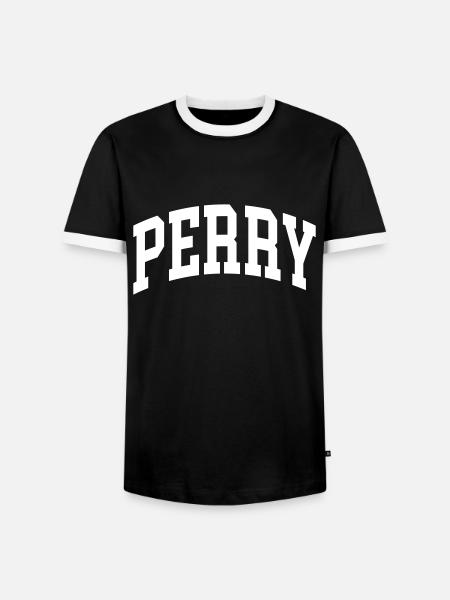 Perry - Männer Kontrast-T-Shirt - Schwarz/Weiß