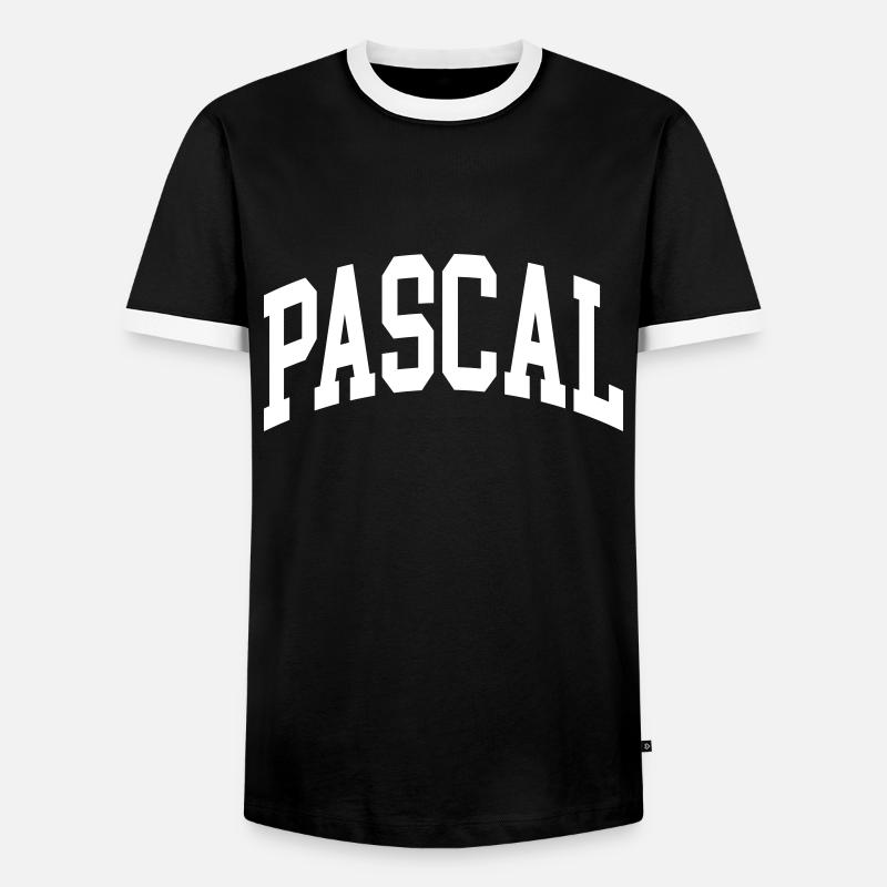 Pascal - Männer Kontrast-T-Shirt - Schwarz/Weiß