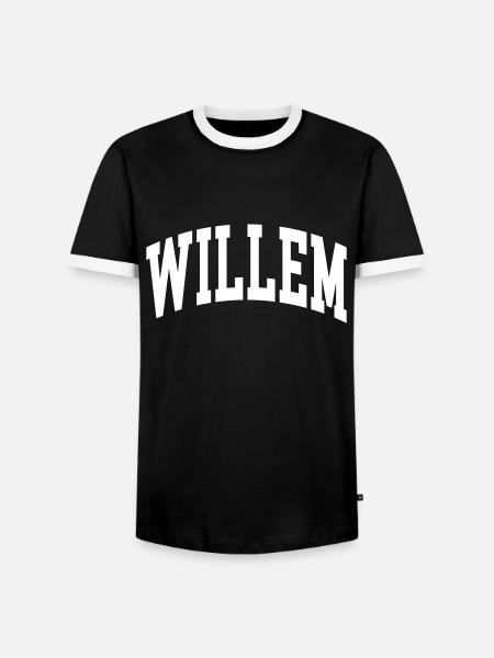 Willem - Männer Kontrast-T-Shirt - Schwarz/Weiß
