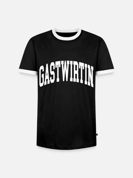 Gastwirtin - Männer Kontrast-T-Shirt - Schwarz/Weiß
