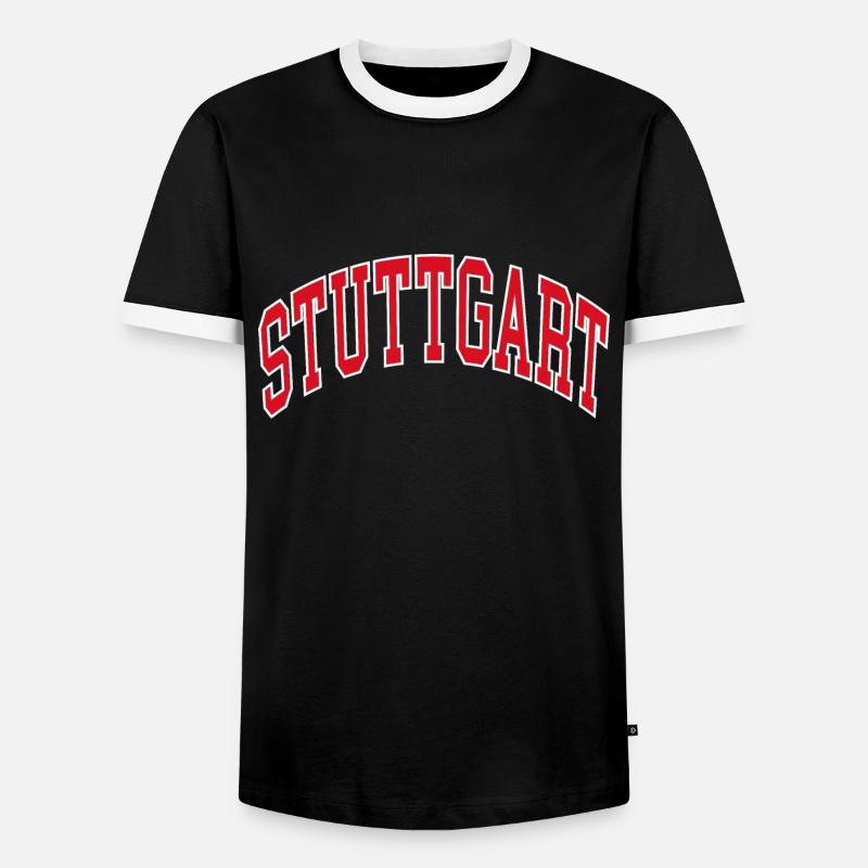 Stuttgart - Men's Ringer Shirt - black/white