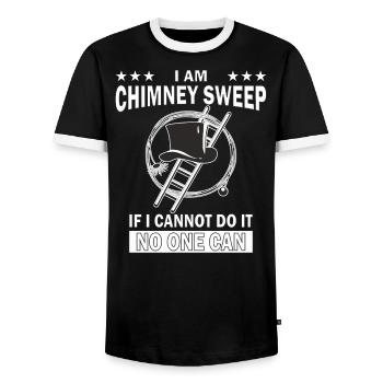 I AM CHIMNEY SWEEP - T-shirt contrasté Homme - noir/blanc - Devant - AI Model Female 172 light (172cm) & AI Model Male 178 light (178cm)