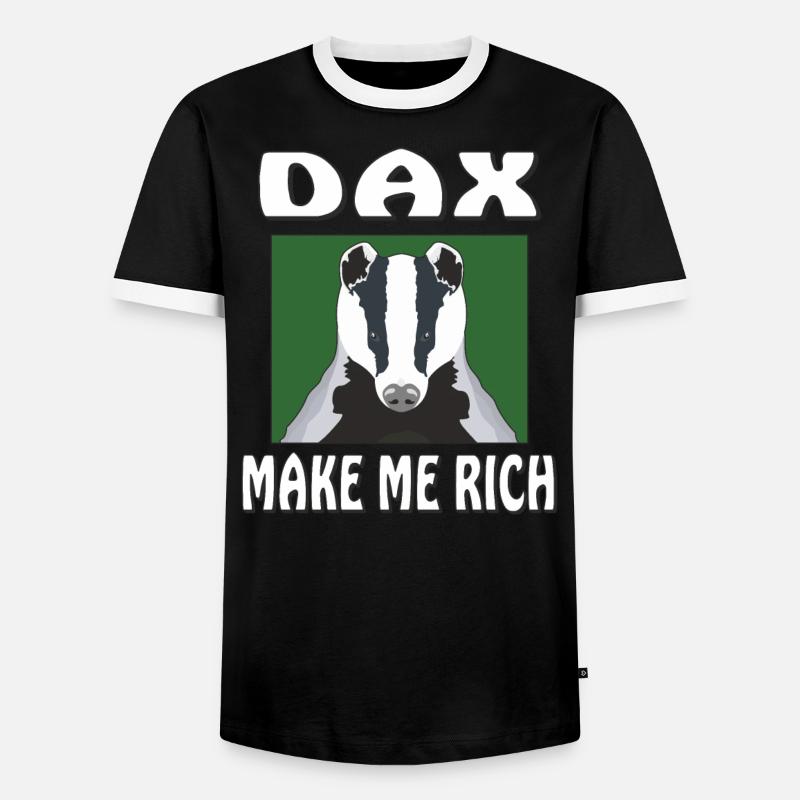 DAX MAKE ME RICH - Men's Ringer Shirt - black/white