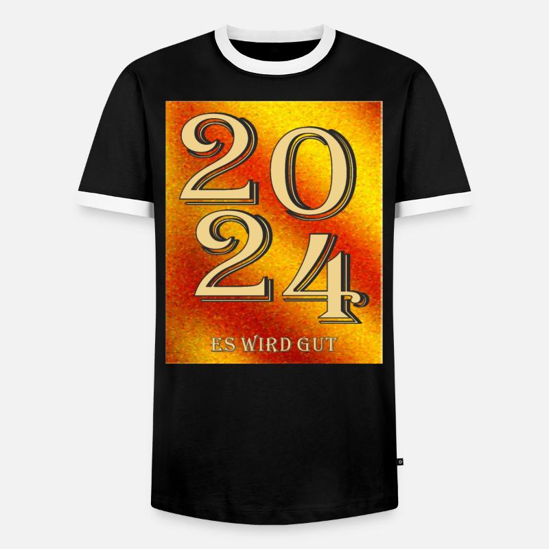 2024 ES WIRD GUT - Männer Kontrast-T-Shirt - Schwarz/Weiß