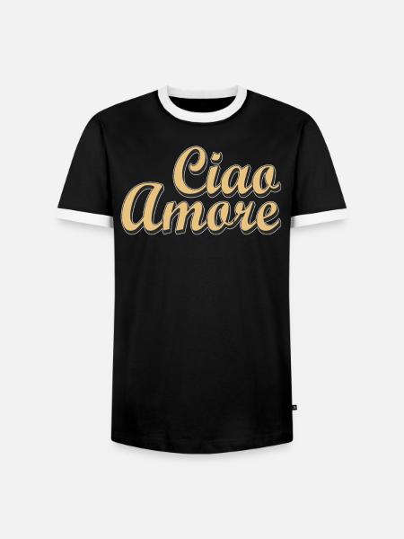Ciao Amore - Men's Ringer Shirt - black/white