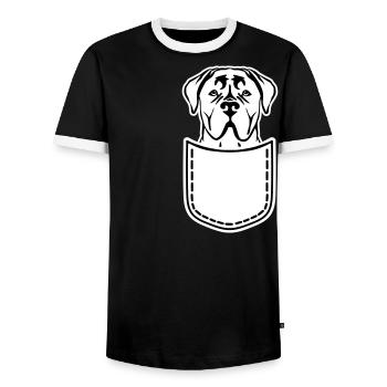 Cane Corso - T-shirt contrasté Homme - noir/blanc - Devant - AI Model Female 172 light (172cm) & AI Model Male 178 light (178cm)