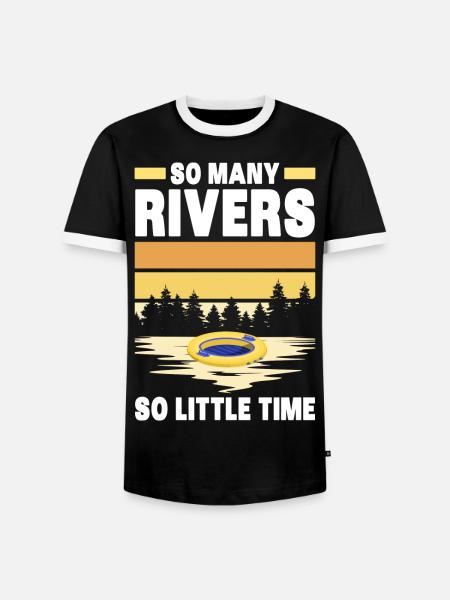 River Tubing - Männer Kontrast-T-Shirt - Schwarz/Weiß