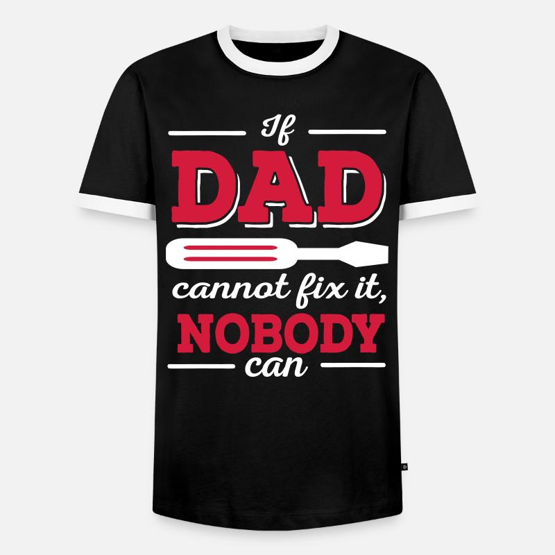 dad - Men's Ringer Shirt - black/white