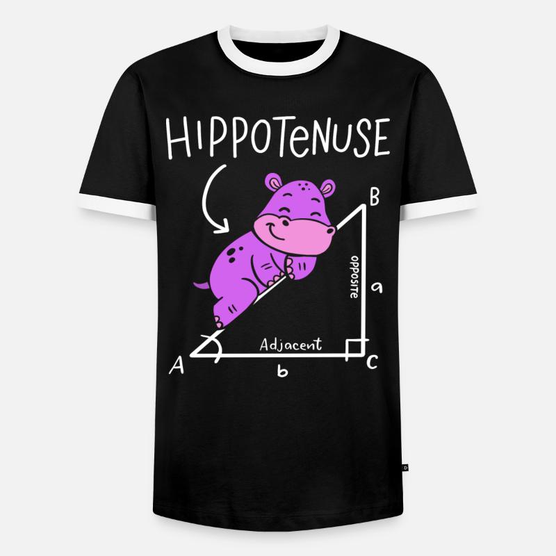 Hippotenuse Hypotenuse Triangle Geometry Math - Männer Kontrast-T-Shirt - Schwarz/Weiß
