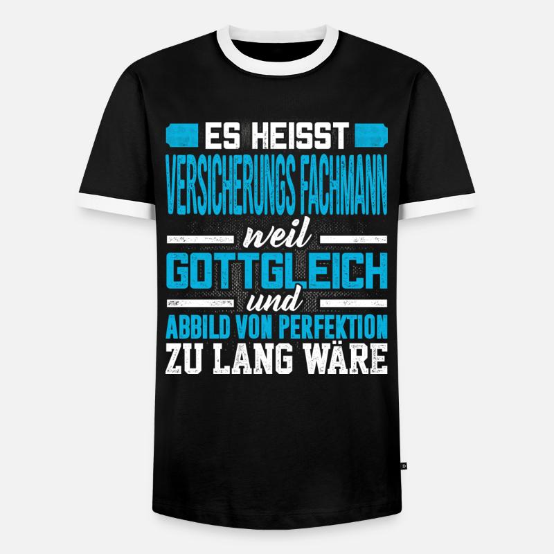 VERSICHERUNGS - Perfekt - Männer Kontrast-T-Shirt - Schwarz/Weiß