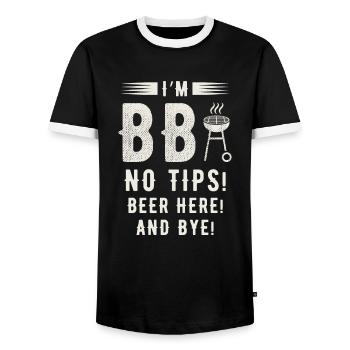 Barbecue Grill Grill Accessories BBQ Grill Master Grill Grill - Men's Ringer Shirt - black/white - Front - AI Model Female 172 light (172cm) & AI Model Male 178 light (178cm)