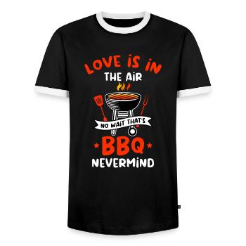 Barbecue Grill Grill Accessories BBQ Grill Master Grill Grill - Men's Ringer Shirt - black/white - Front - AI Model Female 172 light (172cm) & AI Model Male 178 light (178cm)