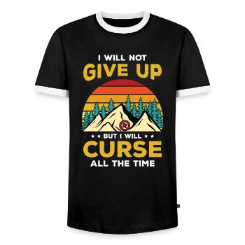 Scavenger Hunt Geocacher Adventure Geocaching - Men's Ringer Shirt - black/white - Front - AI Model Female 172 light (172cm) & AI Model Male 178 light (178cm)