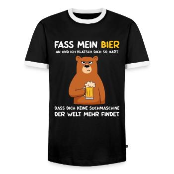 Biertrinker Bierbrauer Mallorca Urlaub Bier - Männer Kontrast-T-Shirt - Schwarz/Weiß - Vorne - AI Model Female 172 light (172cm) & AI Model Male 178 light (178cm)