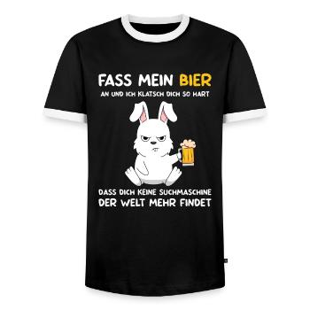 Biertrinker Bierbrauer Mallorca Urlaub Bier - Männer Kontrast-T-Shirt - Schwarz/Weiß - Vorne - AI Model Female 172 light (172cm) & AI Model Male 178 light (178cm)