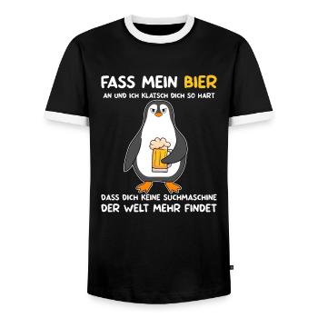 Biertrinker Bierbrauer Mallorca Urlaub Bier - Männer Kontrast-T-Shirt - Schwarz/Weiß - Vorne - AI Model Female 172 light (172cm) & AI Model Male 178 light (178cm)