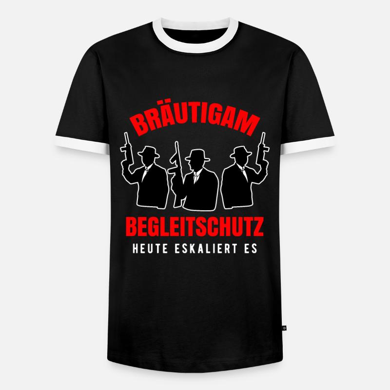 Bräutigam Begleitschutz Junggesellenabschied - Männer Kontrast-T-Shirt - Schwarz/Weiß