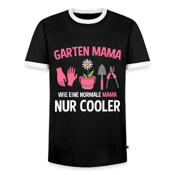 Gartenarbeit Gärtnerin Garten Mama - Männer Kontrast-T-Shirt - Schwarz/Weiß - Vorne - AI Model Female 172 light (172cm) & AI Model Male 178 light (178cm)