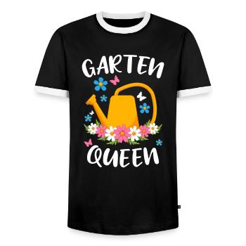 Gartenarbeit Gärtnerin Garten Queen - Männer Kontrast-T-Shirt - Schwarz/Weiß - Vorne - AI Model Female 172 light (172cm) & AI Model Male 178 light (178cm)