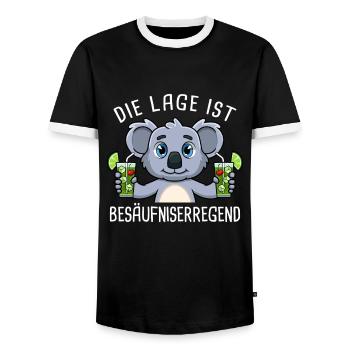 Die Lage Ist Besäufniserregend Mädelsabend - Männer Kontrast-T-Shirt - Schwarz/Weiß - Vorne - AI Model Female 172 light (172cm) & AI Model Male 178 light (178cm)