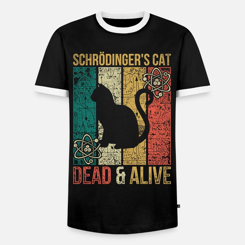 Physics experiment Schrödinger's cat - Men's Ringer Shirt - black/white
