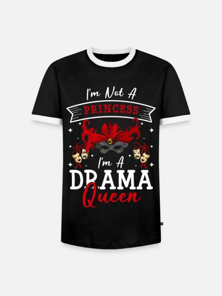 Drama Frau Bühne - Männer Kontrast-T-Shirt - Schwarz/Weiß