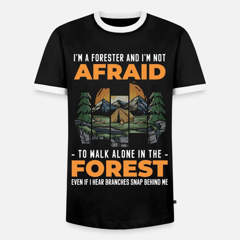 Forest Wild Hunter - Men's Ringer Shirt - black/white