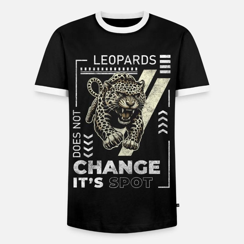 Leopard Hunter Fast - Men's Ringer Shirt - black/white