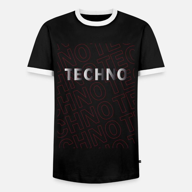 TECHNO TECHNO TECHNO - Men's Ringer Shirt - black/white