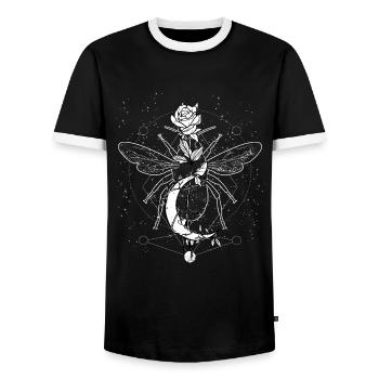 Occult Goth Grunge Gothique Punk Metal - T-shirt contrasté Homme - noir/blanc - Devant - AI Model Female 172 light (172cm) & AI Model Male 178 light (178cm)