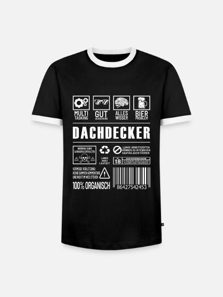 Dachdecker - Männer Kontrast-T-Shirt - Schwarz/Weiß
