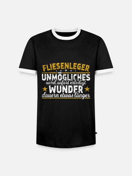 Fliesenleger - Männer Kontrast-T-Shirt - Schwarz/Weiß