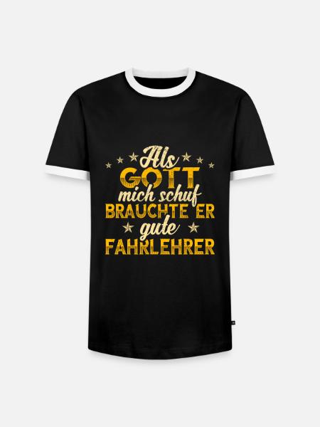 Fahrlehrer - Männer Kontrast-T-Shirt - Schwarz/Weiß