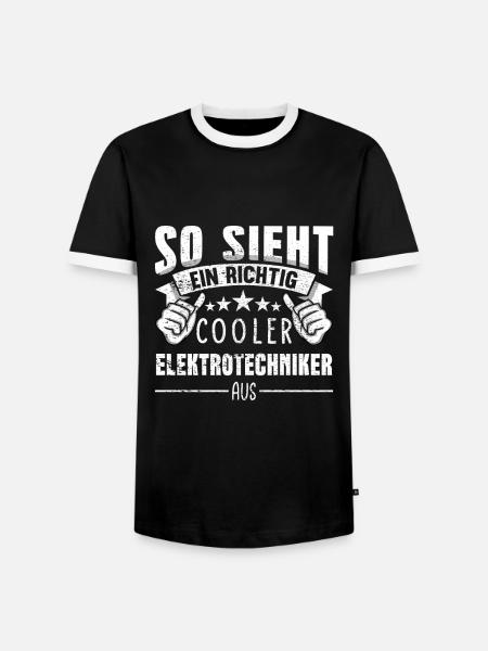 Elektrotechniker - Männer Kontrast-T-Shirt - Schwarz/Weiß
