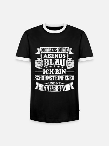 Schornsteinfeger - Männer Kontrast-T-Shirt - Schwarz/Weiß