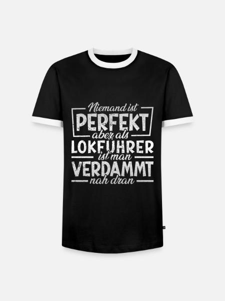 Lokführer - Männer Kontrast-T-Shirt - Schwarz/Weiß