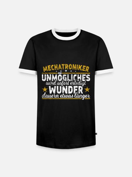 Mechatroniker - Männer Kontrast-T-Shirt - Schwarz/Weiß