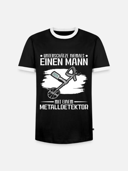 Sondeln - Männer Kontrast-T-Shirt - Schwarz/Weiß