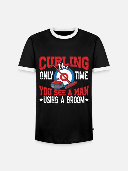 Locken - Männer Kontrast-T-Shirt - Schwarz/Weiß