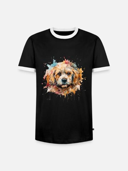 Bolonka Zwetna - Männer Kontrast-T-Shirt - Schwarz/Weiß
