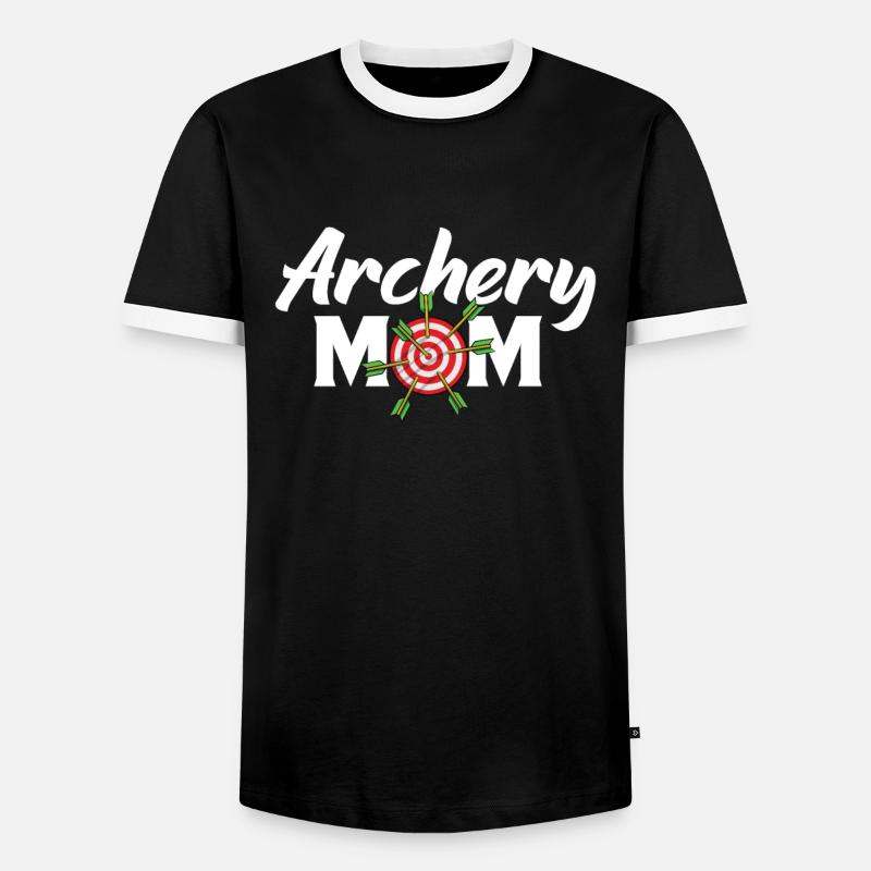 Archery Bogenschießen Bogen - Männer Kontrast-T-Shirt - Schwarz/Weiß