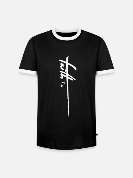 Faith, Christian, Faith - Men's Ringer Shirt - black/white