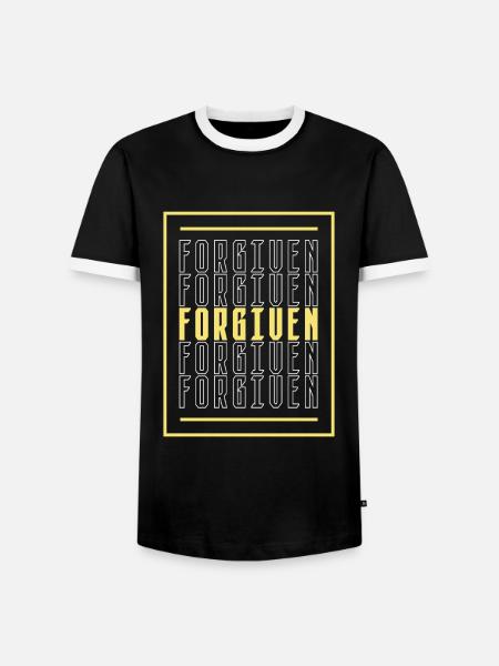 forgiven - Men's Ringer Shirt - black/white