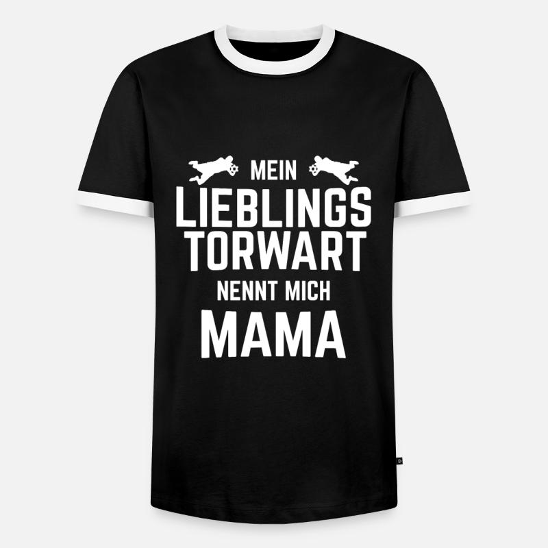 Torwart Geschenkidee - Männer Kontrast-T-Shirt - Schwarz/Weiß