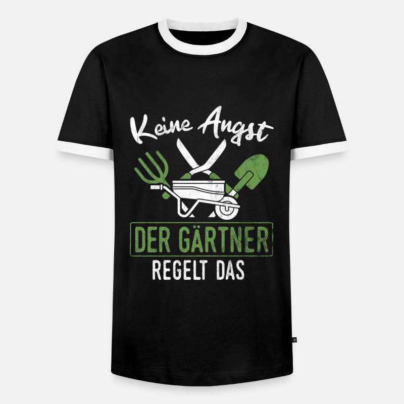 Garten Gärtner Hobbygärtner - Männer Kontrast-T-Shirt - Schwarz/Weiß