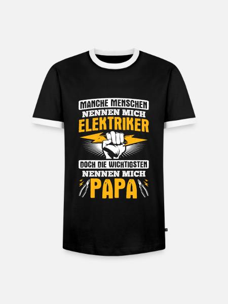 Elektriker Elektrik - Männer Kontrast-T-Shirt - Schwarz/Weiß