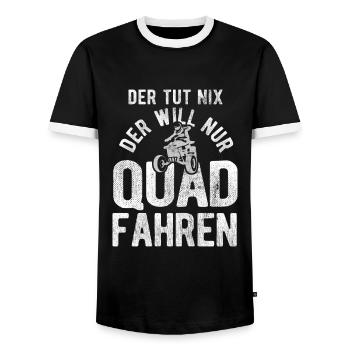 Der Tut Nix Will Nur Quad Fahren Quadfahrer Quad - Männer Kontrast-T-Shirt - Schwarz/Weiß - Vorne - AI Model Female 172 light (172cm) & AI Model Male 178 light (178cm)