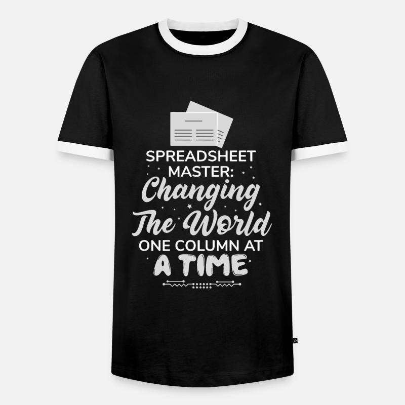 Tabellenkalkulations-Nerd-Datenanalyst - Männer Kontrast-T-Shirt - Schwarz/Weiß