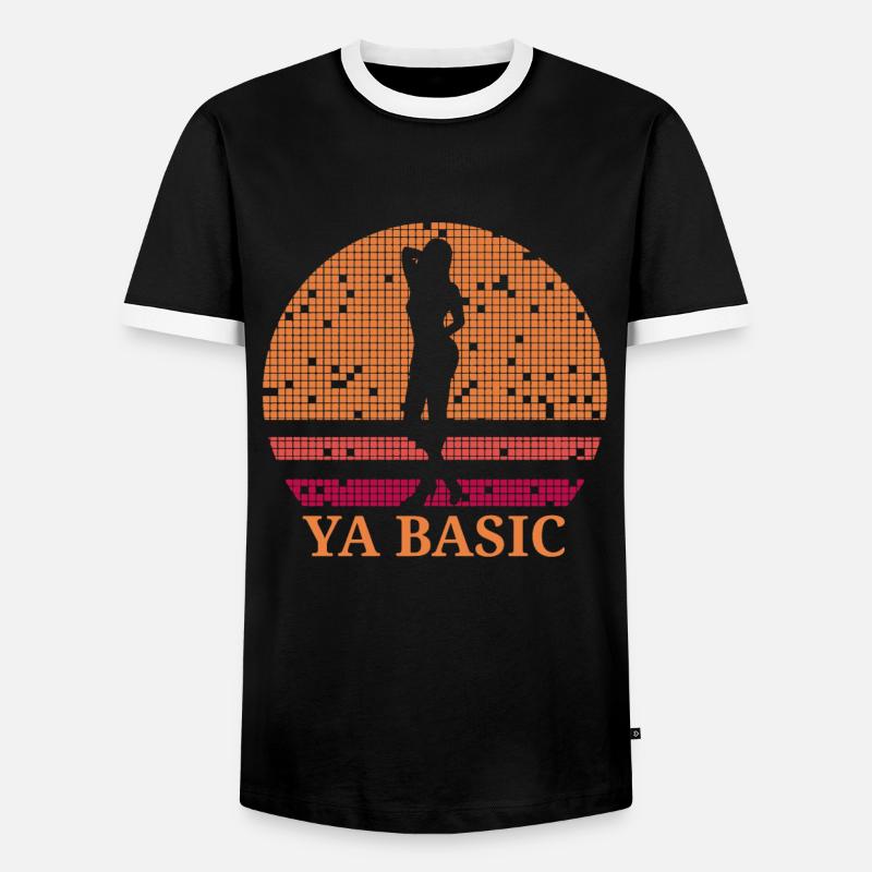 Ya Basic Provocative Sassy Quote - Men's Ringer Shirt - black/white
